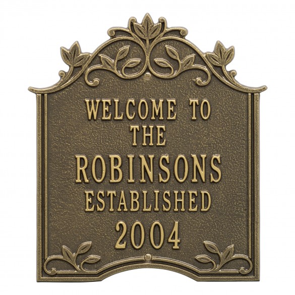 Personalized Hedera Welcome Plaque