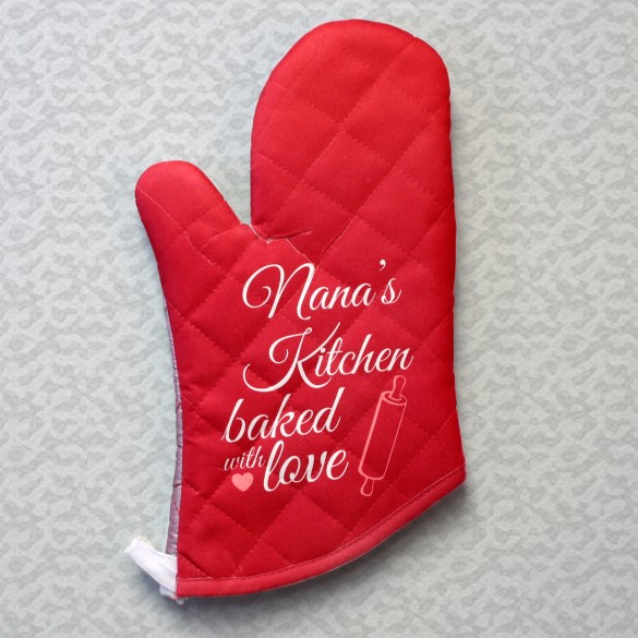 Baked with Love Personalized Oven Mitt