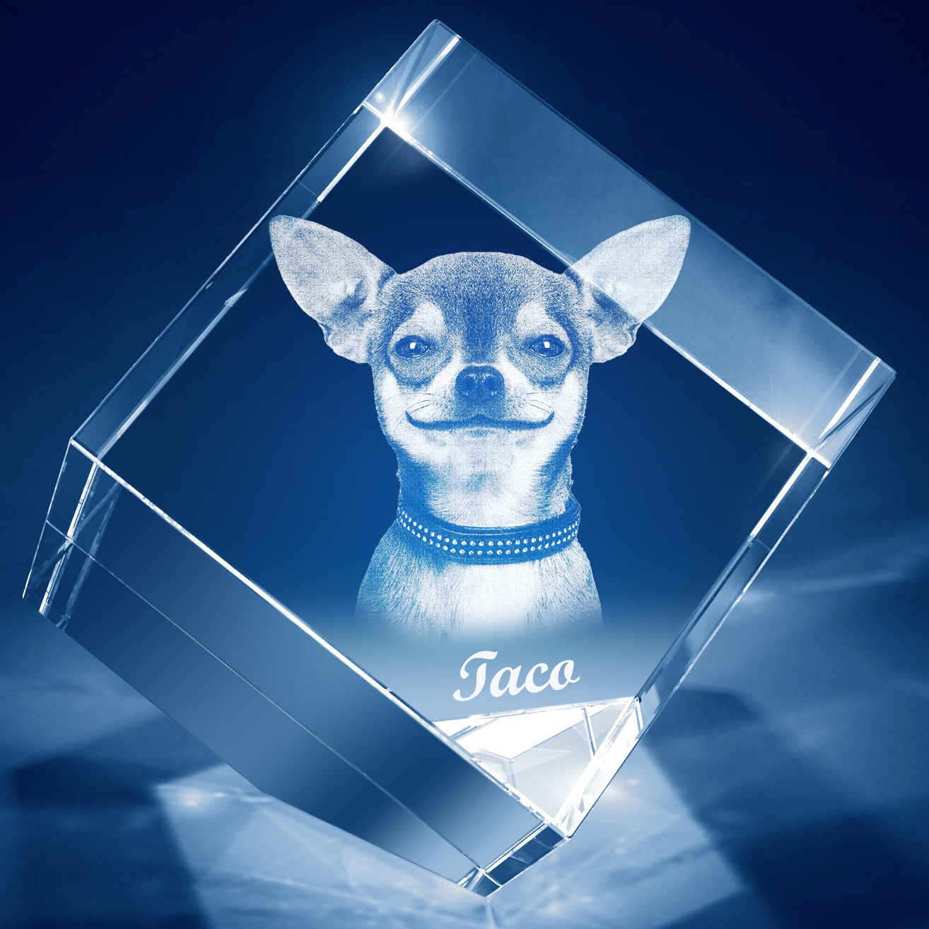 My Dog 3D Photo Tower Crystal Keepsake