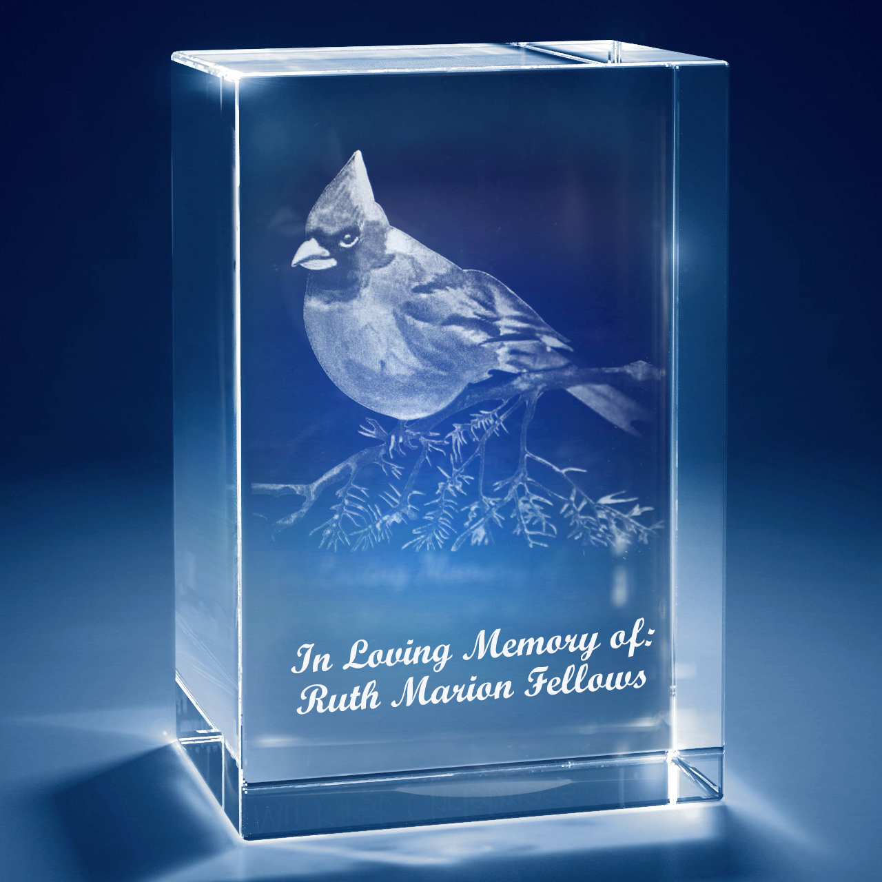 Pet Memorial 3D Photo Tower Crystal Keepsake