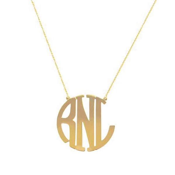 14K Gold Monogram Necklace