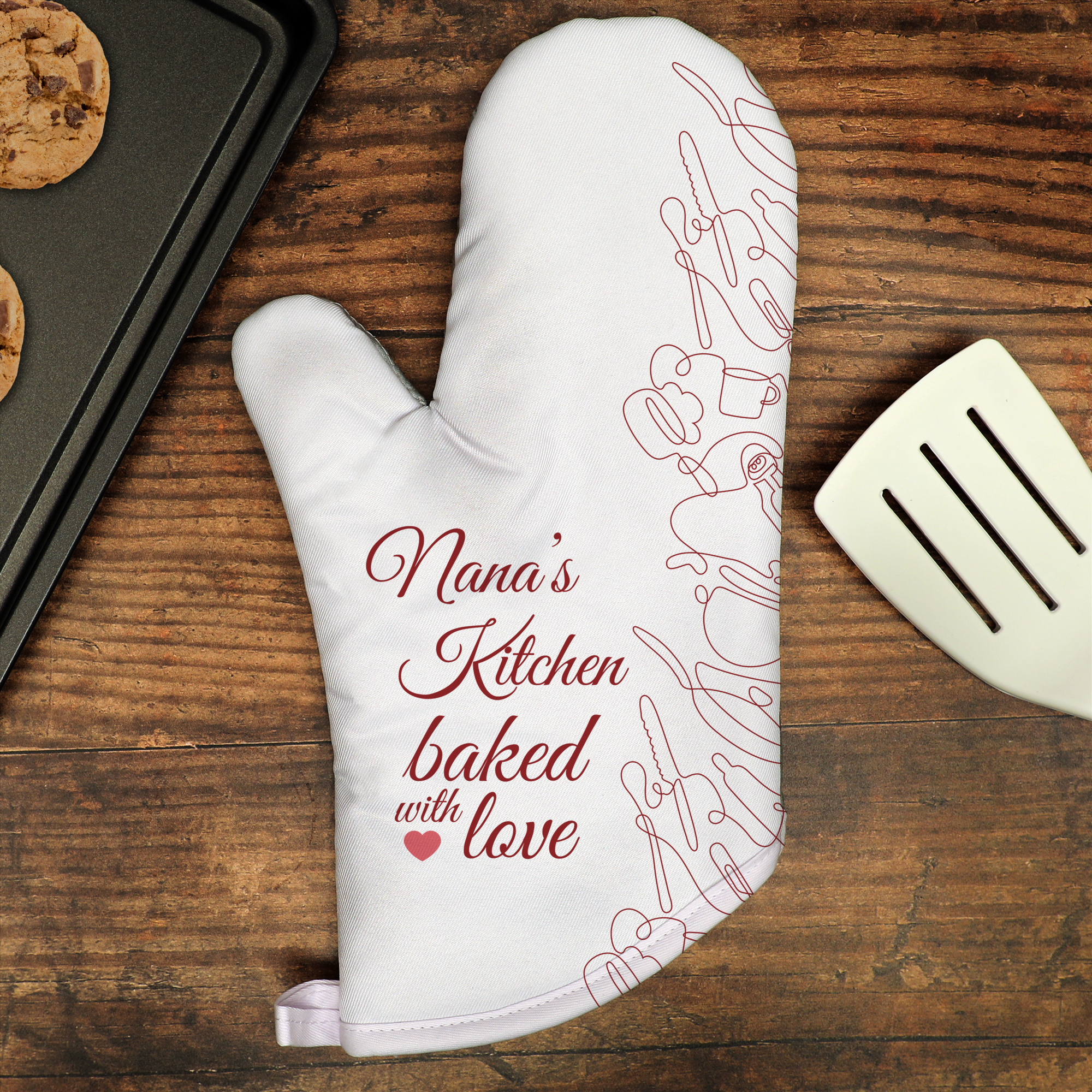 custom oven gloves